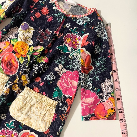 Emerald August Long-Sleeve Deep Blue Pink Green Purple  Floral Dress Size 2T - Picture 5 of 12